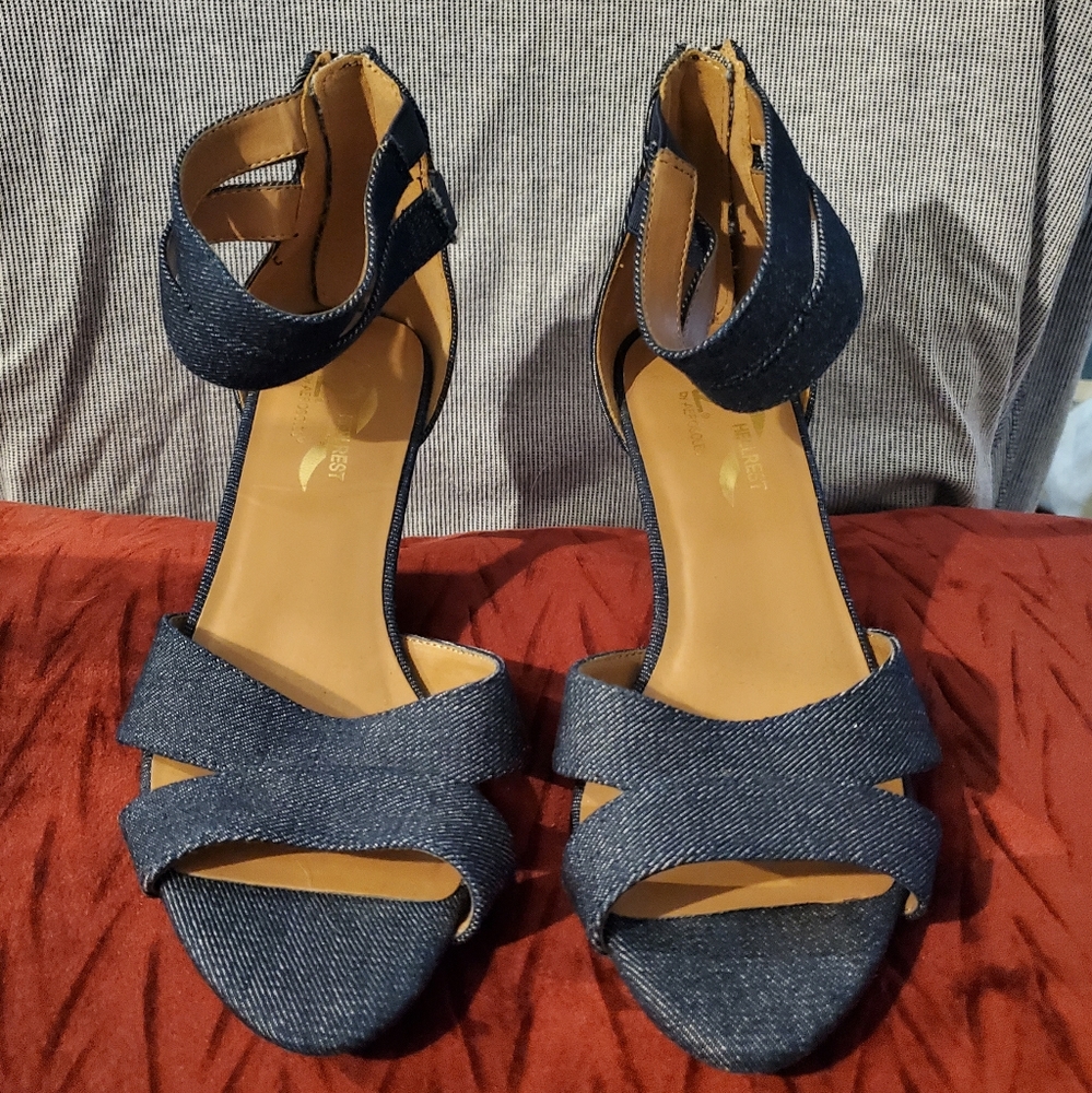 Aerosoles Denim strappy pumps